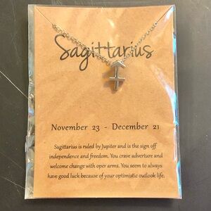 Zodiac Necklace SAGITTARIUS choose gold or silver tone
